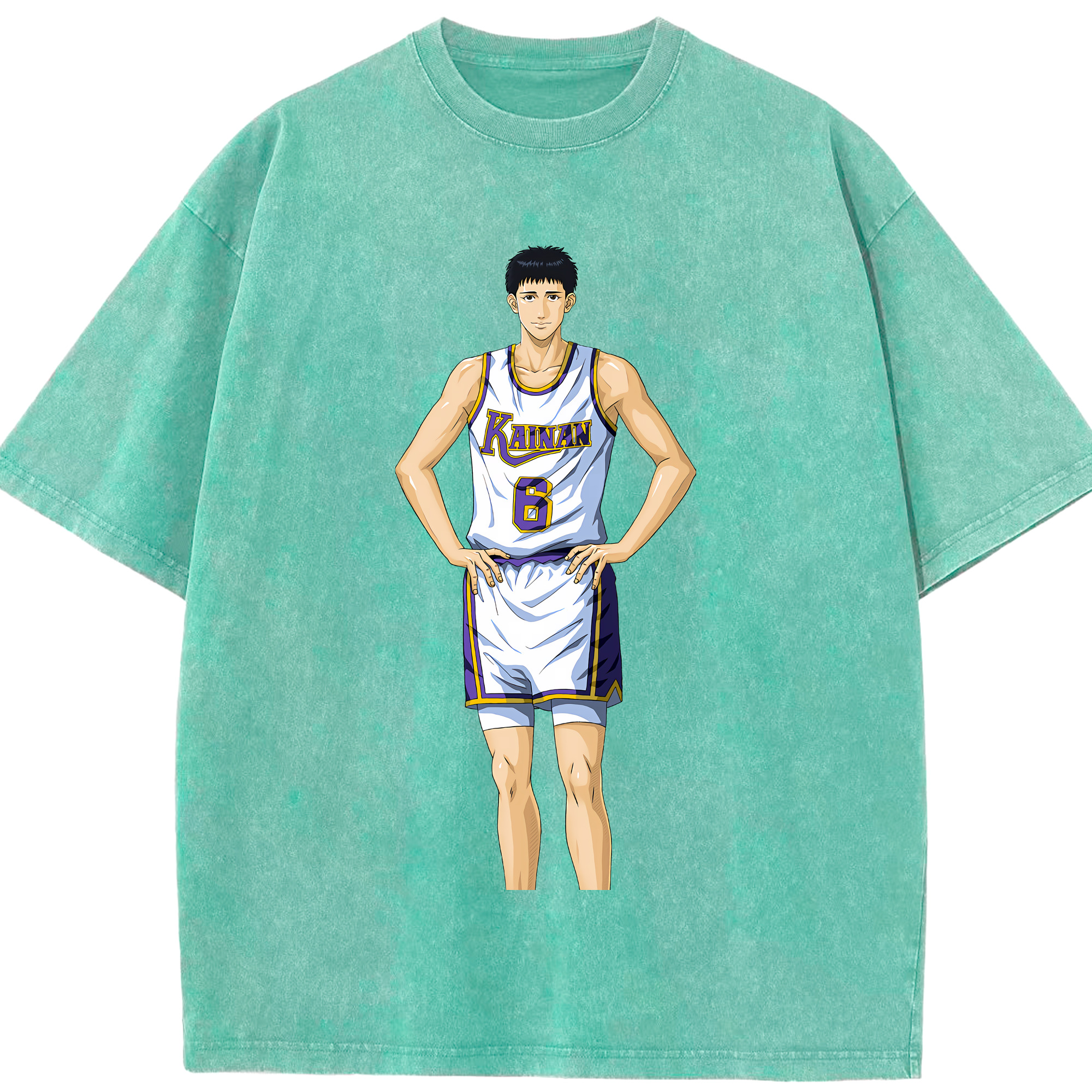 （画像用） SLAM DUNK／スラムダンク 綿100% ヴィンテージ風 半袖Tシャツ（フロントプリント）